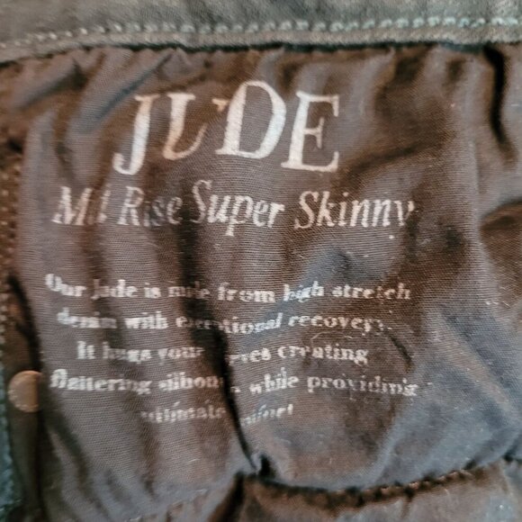 Black Orchard Jeans Womens 28 Jude Mid Rise Skinny Dark Green Comfort Stretch - Picture 5 of 11